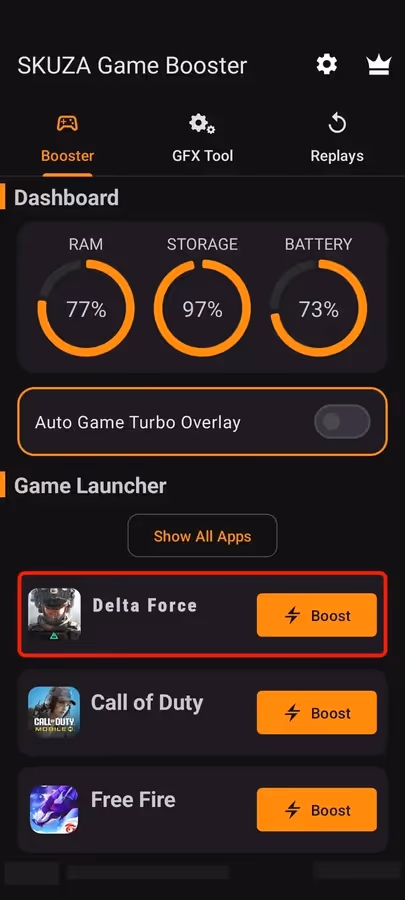 Find Delta Force Mobile in SKUZA